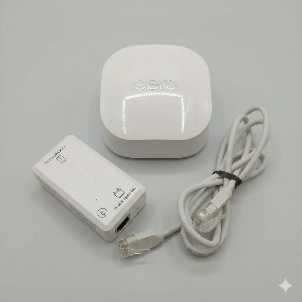 Amazon eero 6+ Mesh Wi-Fi Router R010001 with UScellular PoE Adapter Cable